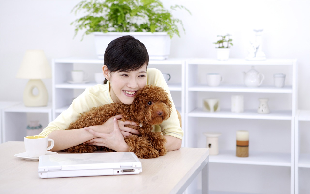 Beauty and the pet HD wallpaper #7 - 1280x800