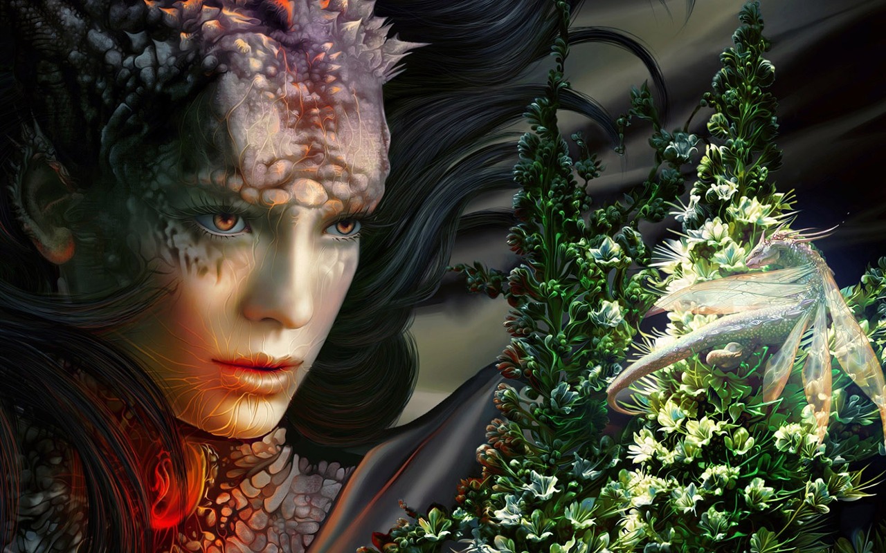 Beautiful women wallpaper fantasy illustrator #5 - 1280x800