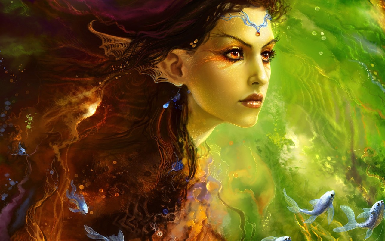 Schöne Frauen wallpaper Fantasy-Illustrator #25 - 1280x800