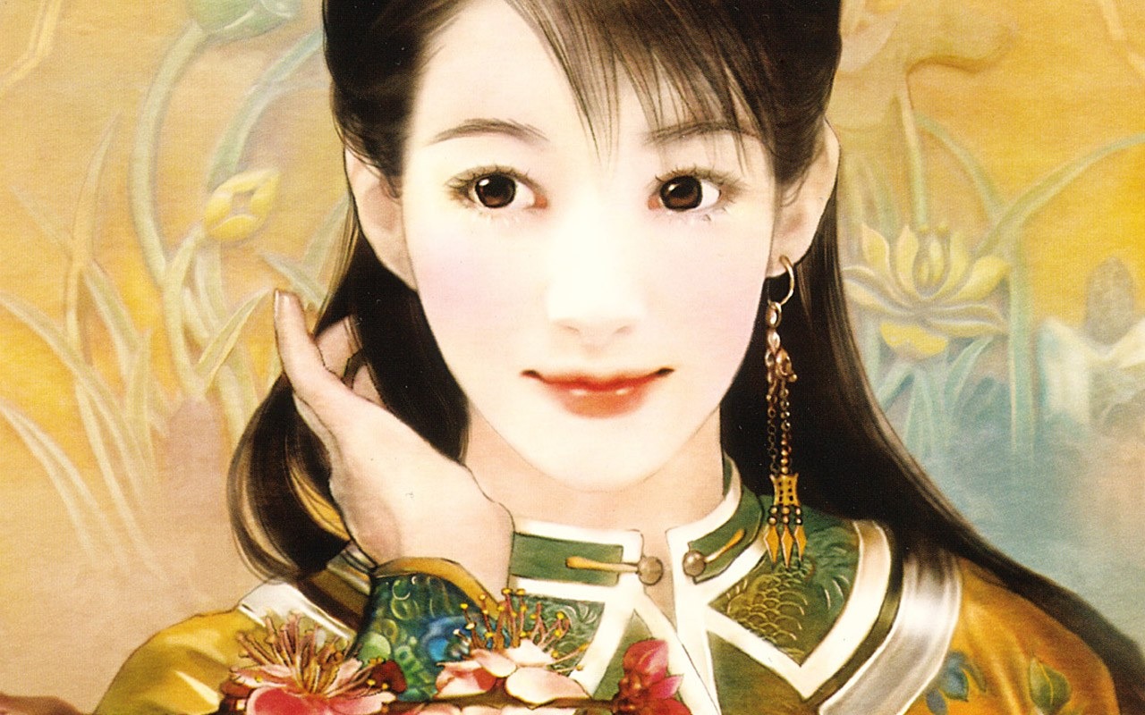 Qing dynastie Ženy Malba Wallpaper #2 - 1280x800