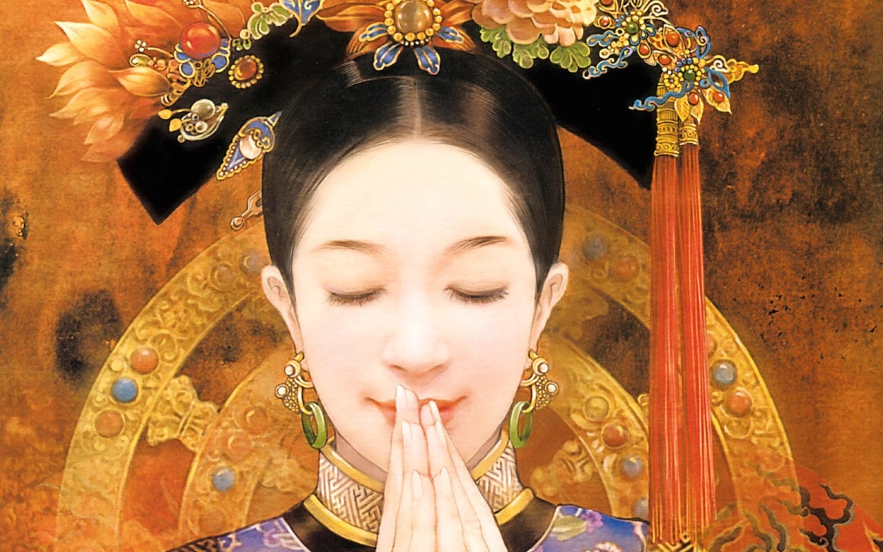 Qing dynastie Ženy Malba Wallpaper #4 - 1280x800