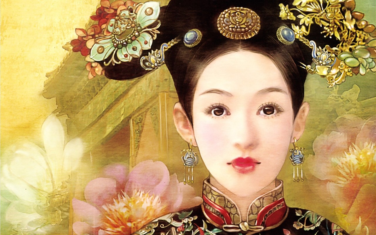 Qing dynastie Ženy Malba Wallpaper #8 - 1280x800