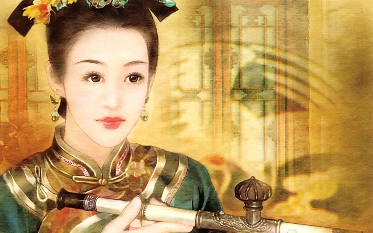 Qing dynastie Ženy Malba Wallpaper #9 - 1280x800