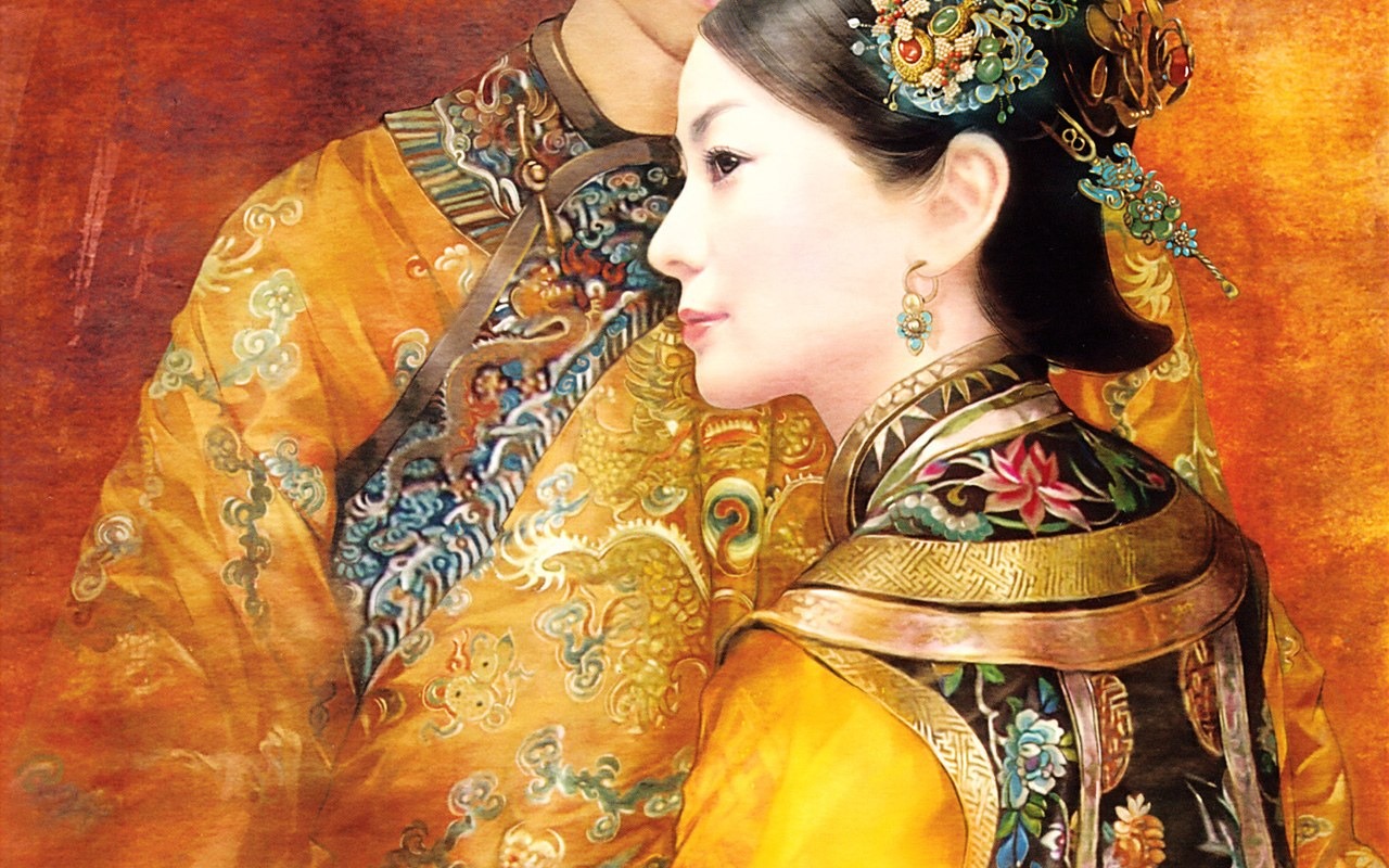 Qing dynastie Ženy Malba Wallpaper #12 - 1280x800
