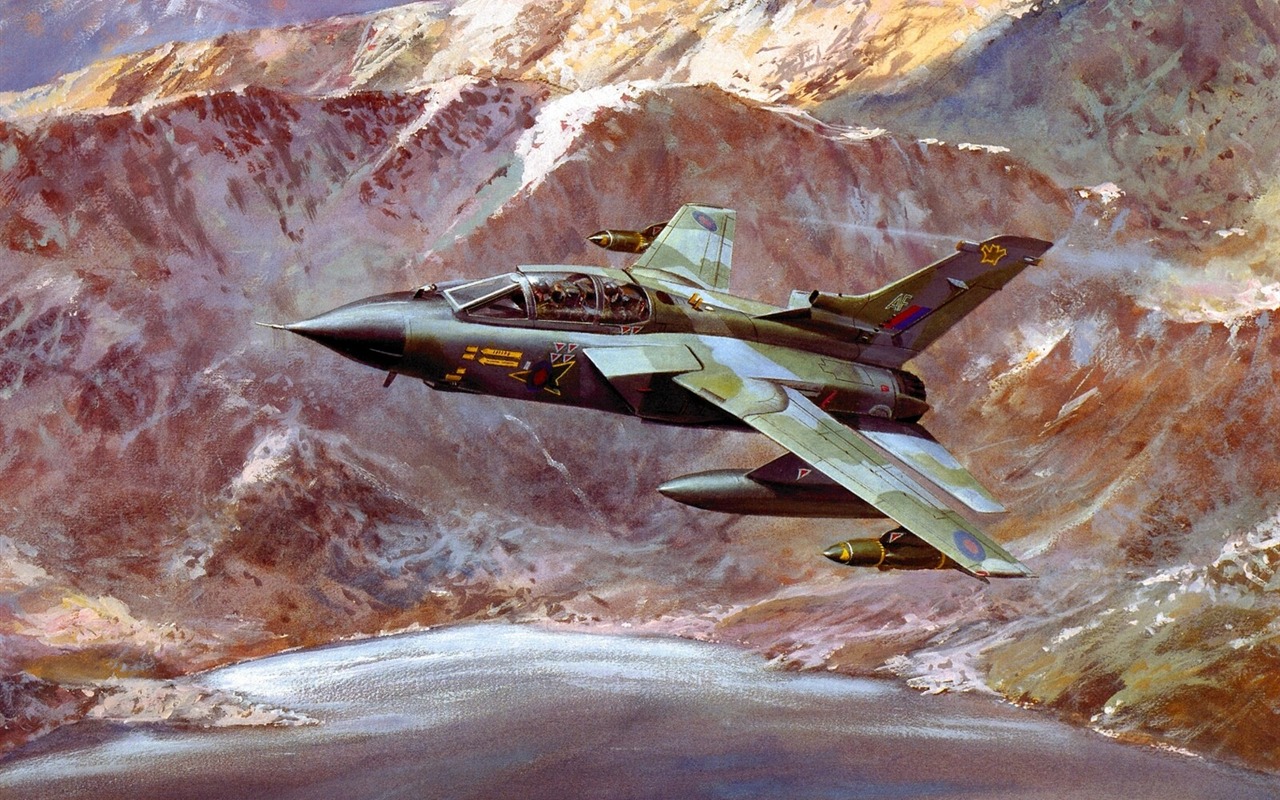 HD wallpaper painting aircraft #7 - 1280x800