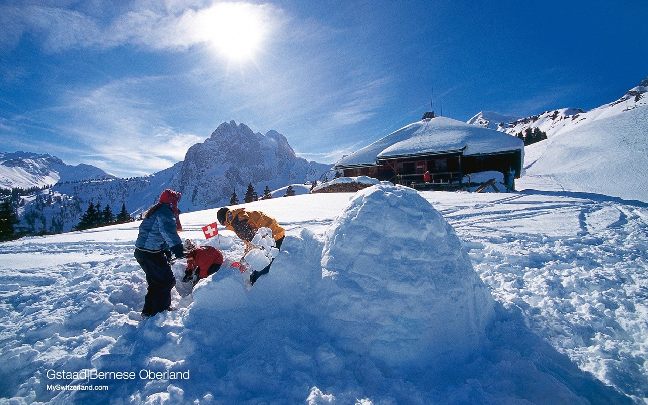 Switzerland Tourism Winter wallpaper #2 - 1280x800