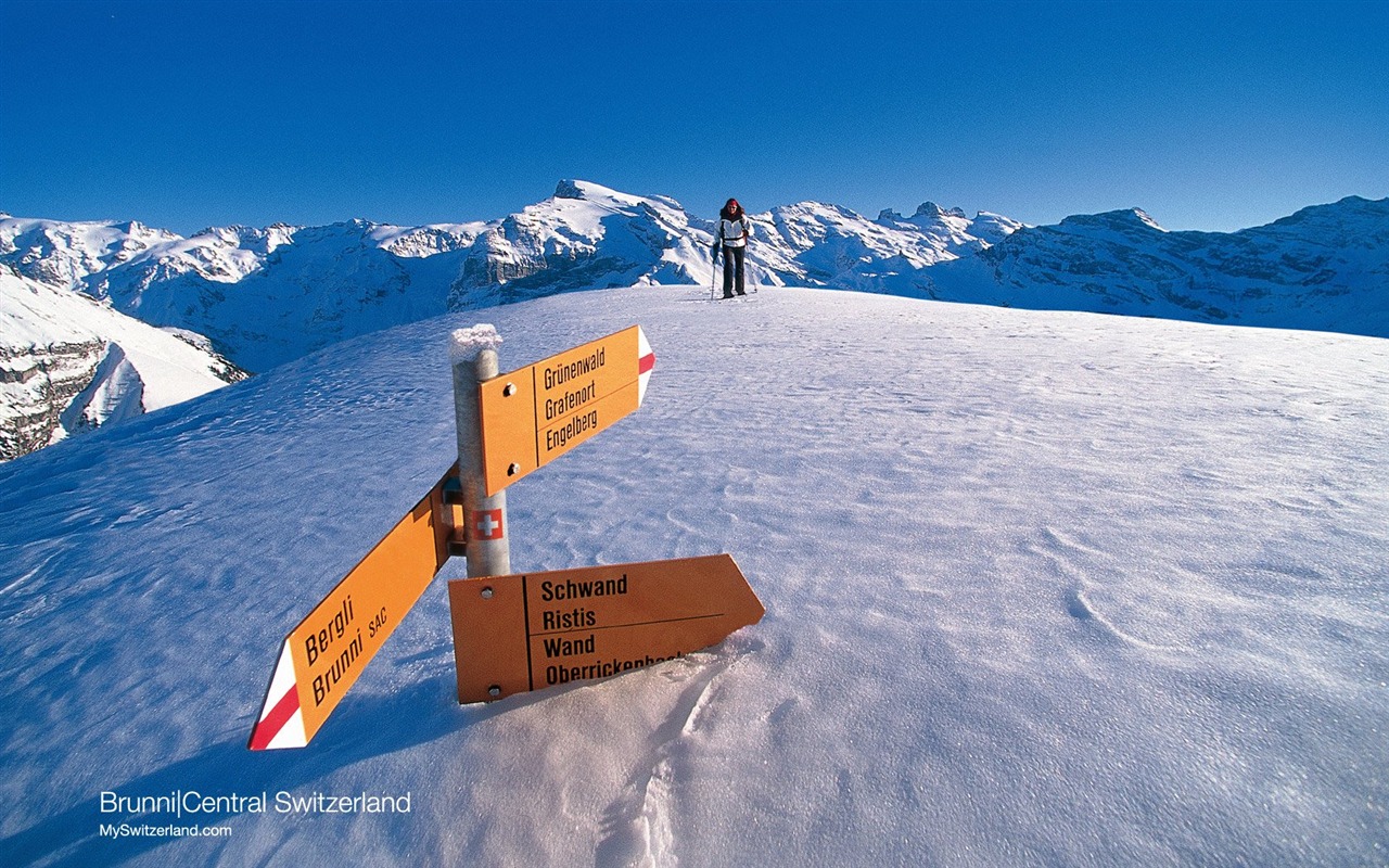 Switzerland Tourism Winter wallpaper #3 - 1280x800