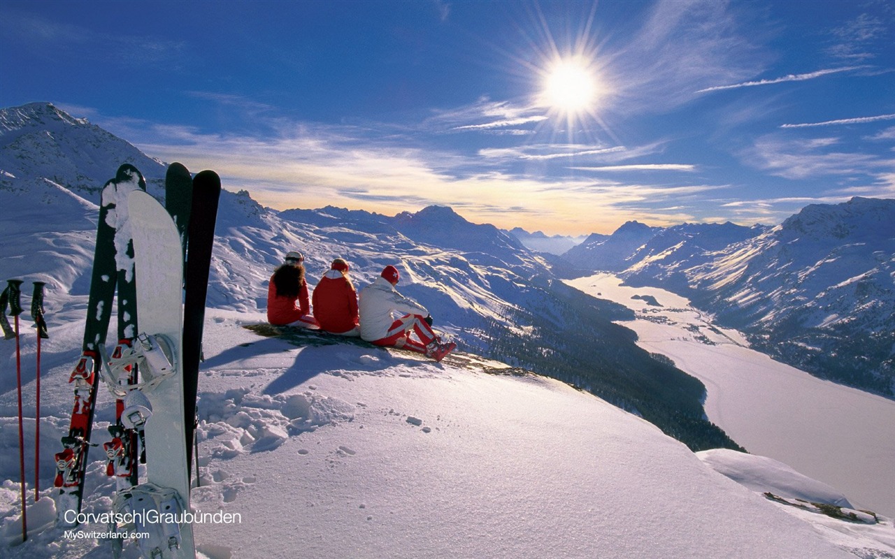 Suiza Turismo de Invierno fondo de pantalla #6 - 1280x800
