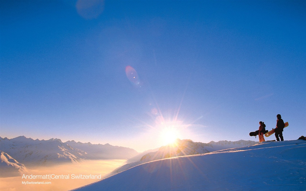 Suiza Turismo de Invierno fondo de pantalla #14 - 1280x800