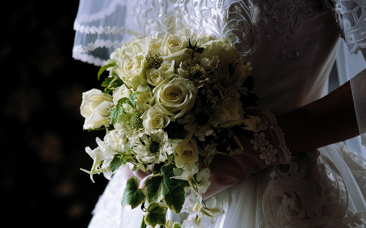 Svatební květinový svatební prsten tapetu (2) #15 - 1280x800