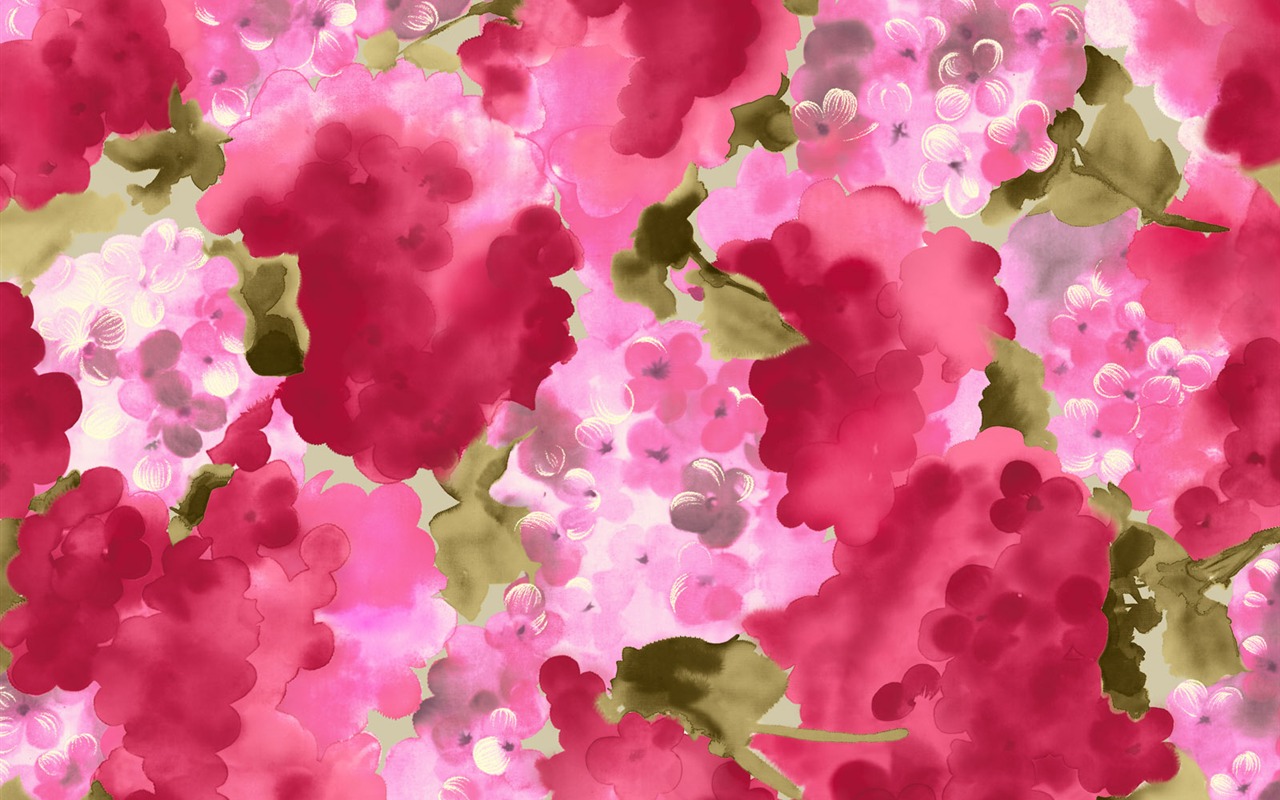Fondos de pantalla de tinta exquisita flor #27 - 1280x800