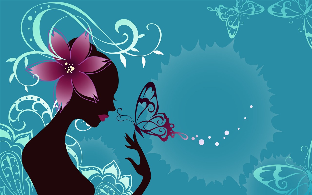 Vector People silhouette wallpaper (2) #8 - 1280x800