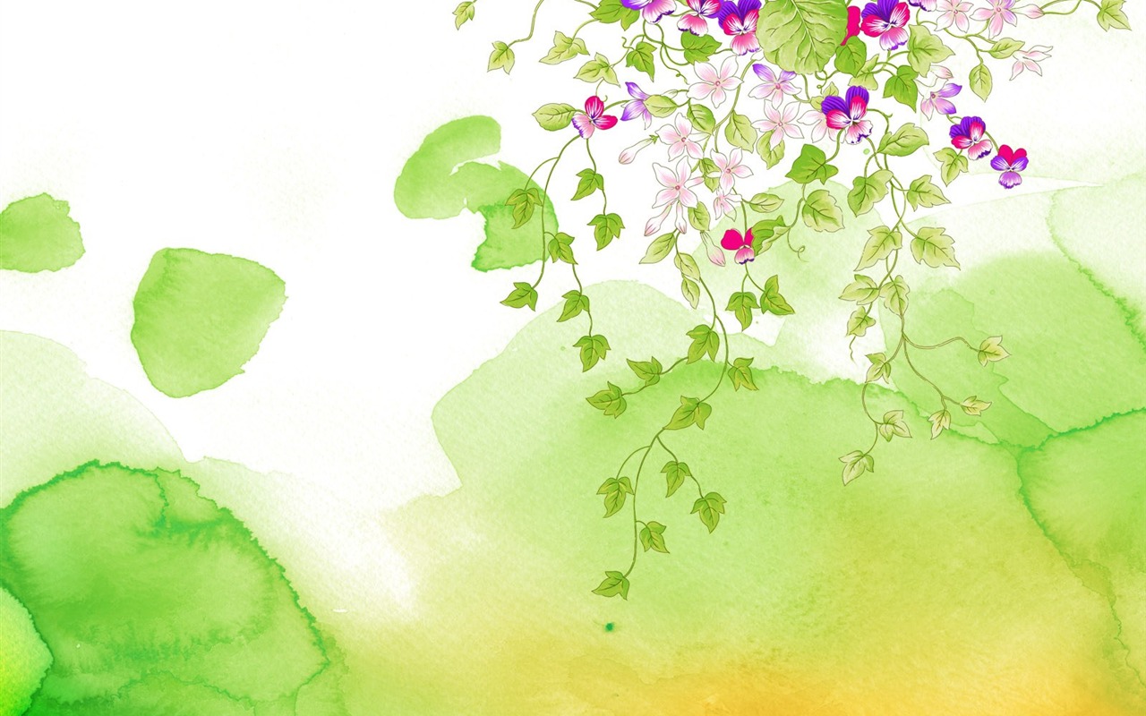 花卉圖案插畫設計壁紙 #3 - 1280x800