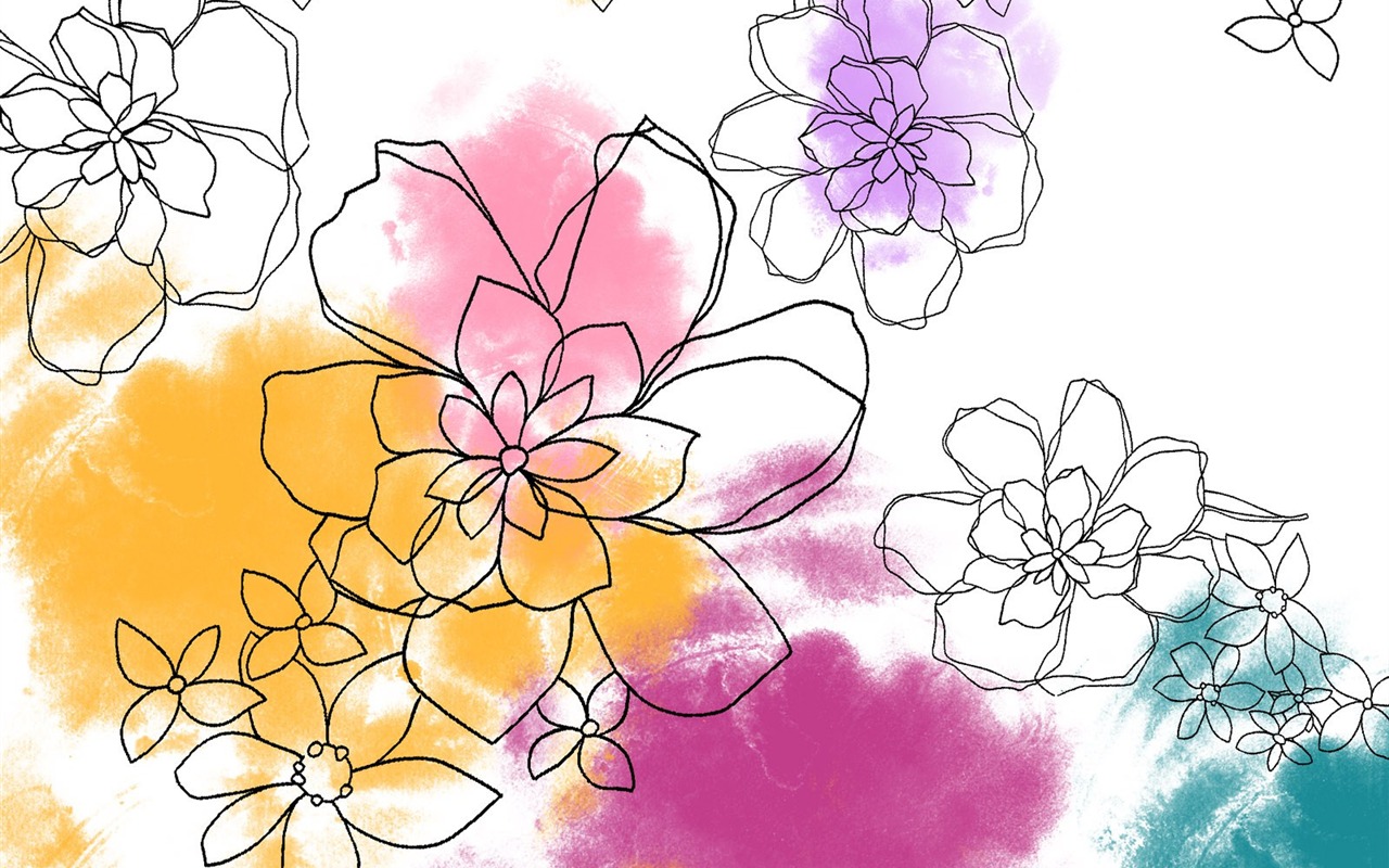 花卉圖案插畫設計壁紙 #5 - 1280x800