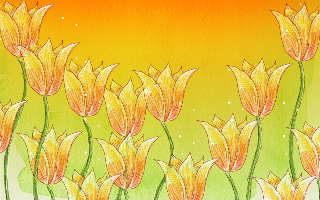 花卉圖案插畫設計壁紙 #8 - 1280x800
