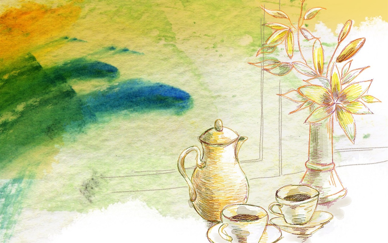 花卉圖案插畫設計壁紙 #9 - 1280x800