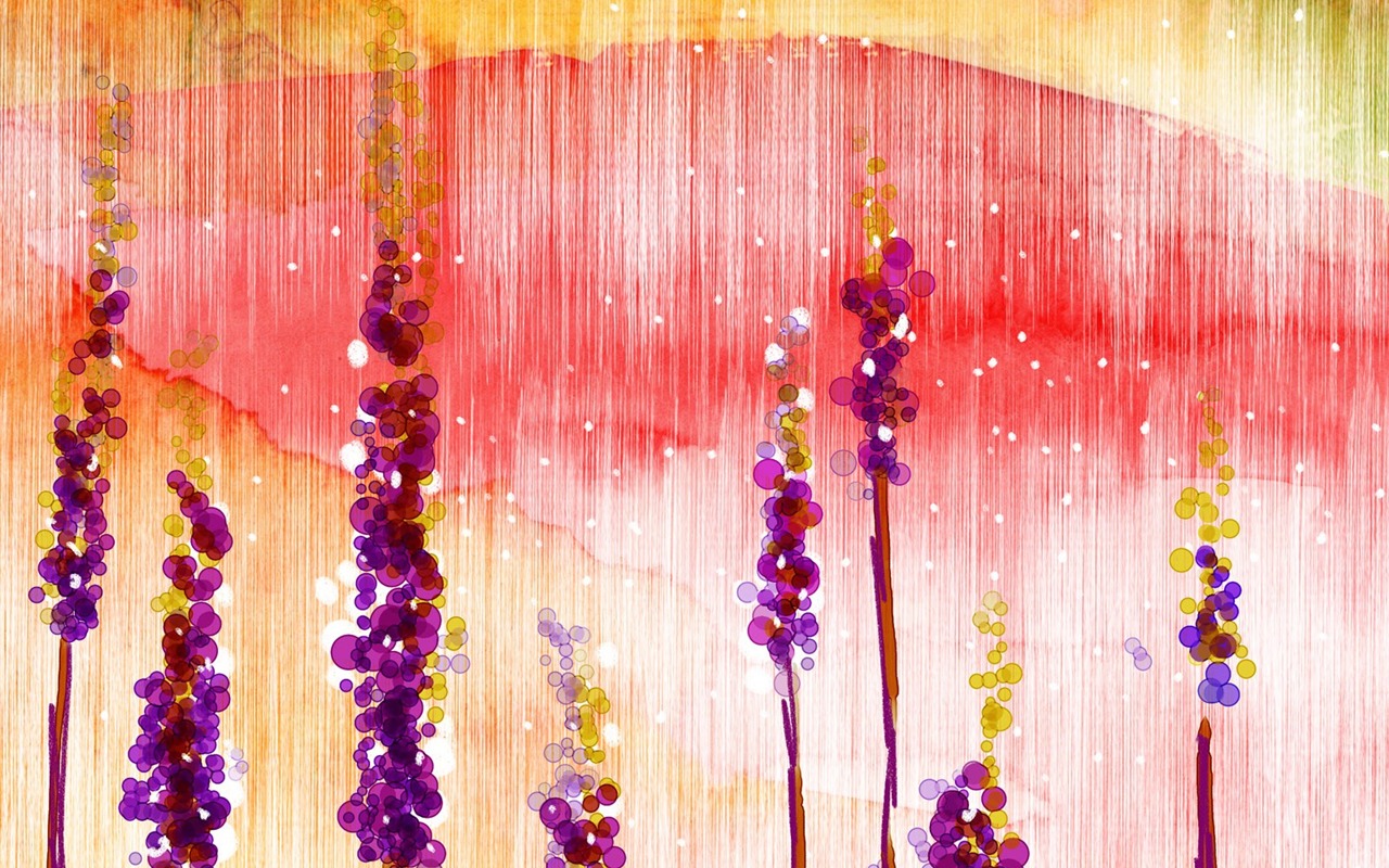 Blumentapete Illustration Design #11 - 1280x800