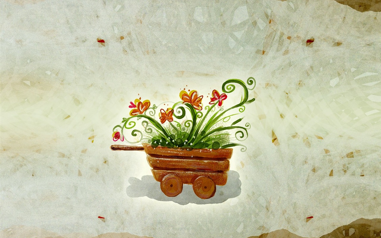 Blumentapete Illustration Design #18 - 1280x800