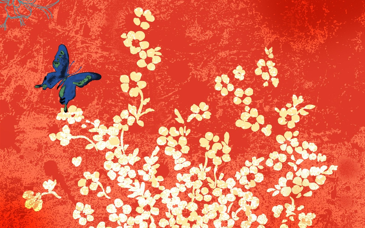 Blumentapete Illustration Design #23 - 1280x800