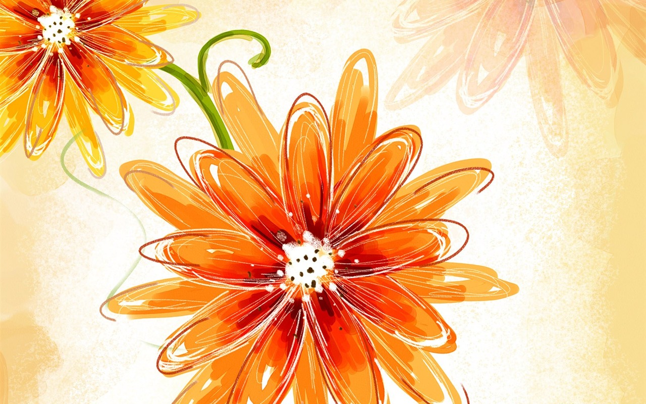 Květinová wallpaper ilustrace design #24 - 1280x800