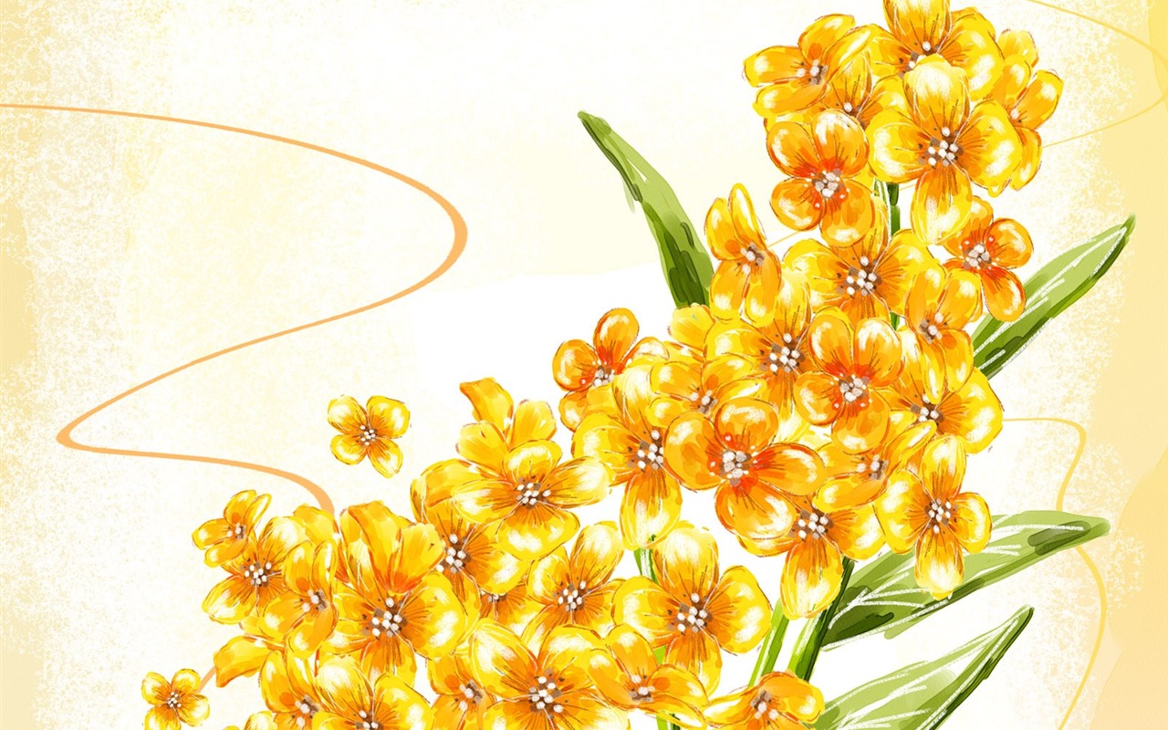 Blumentapete Illustration Design #28 - 1280x800