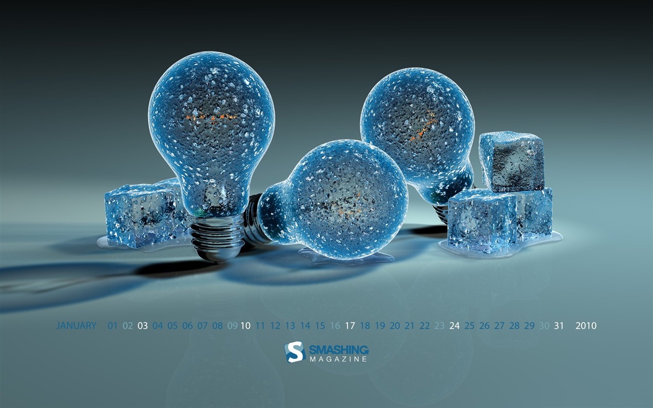 lednu 2010 Kalendář Wallpaper #6 - 1280x800