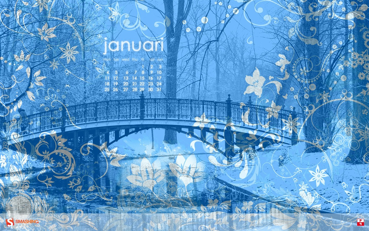 lednu 2010 Kalendář Wallpaper #7 - 1280x800