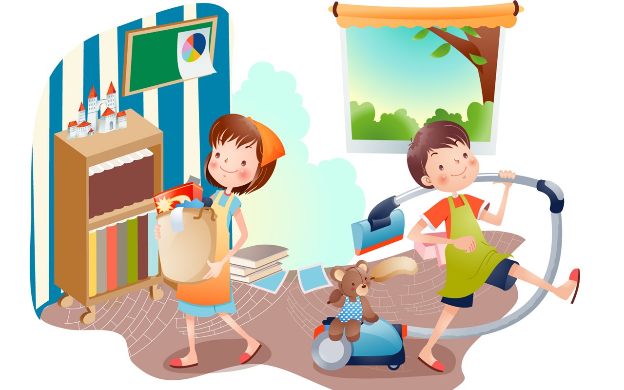 Happy summer vector wallpaper (2) #15 - 1280x800