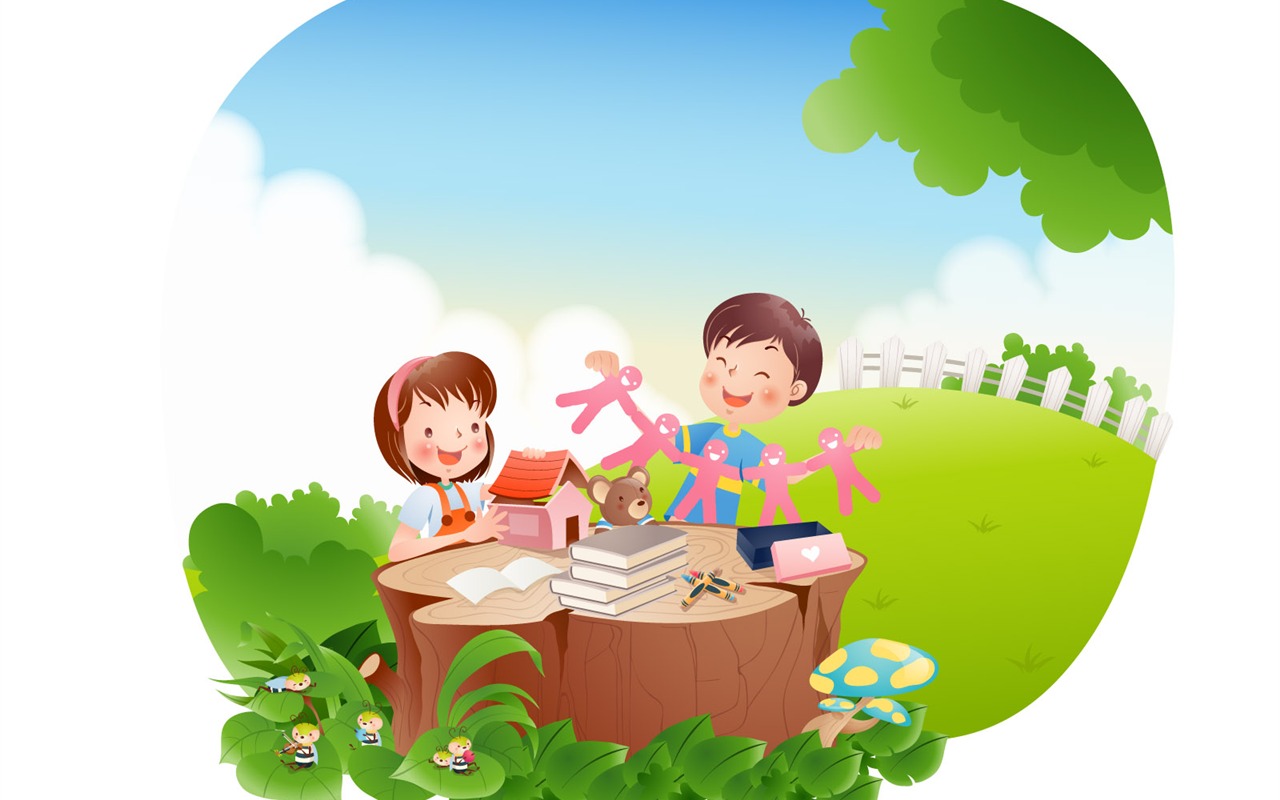 Happy summer vector wallpaper (2) #16 - 1280x800