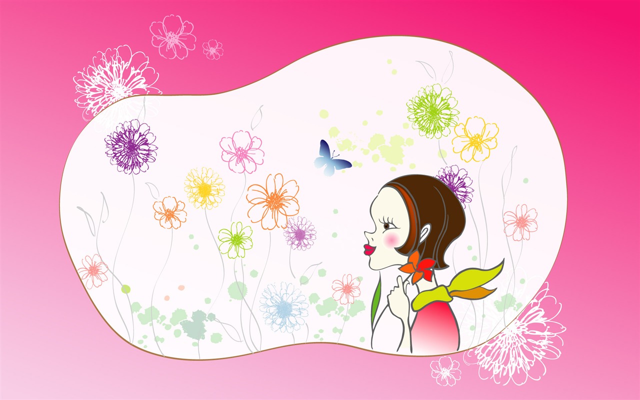 矢量女人花壁紙專輯(一) #12 - 1280x800