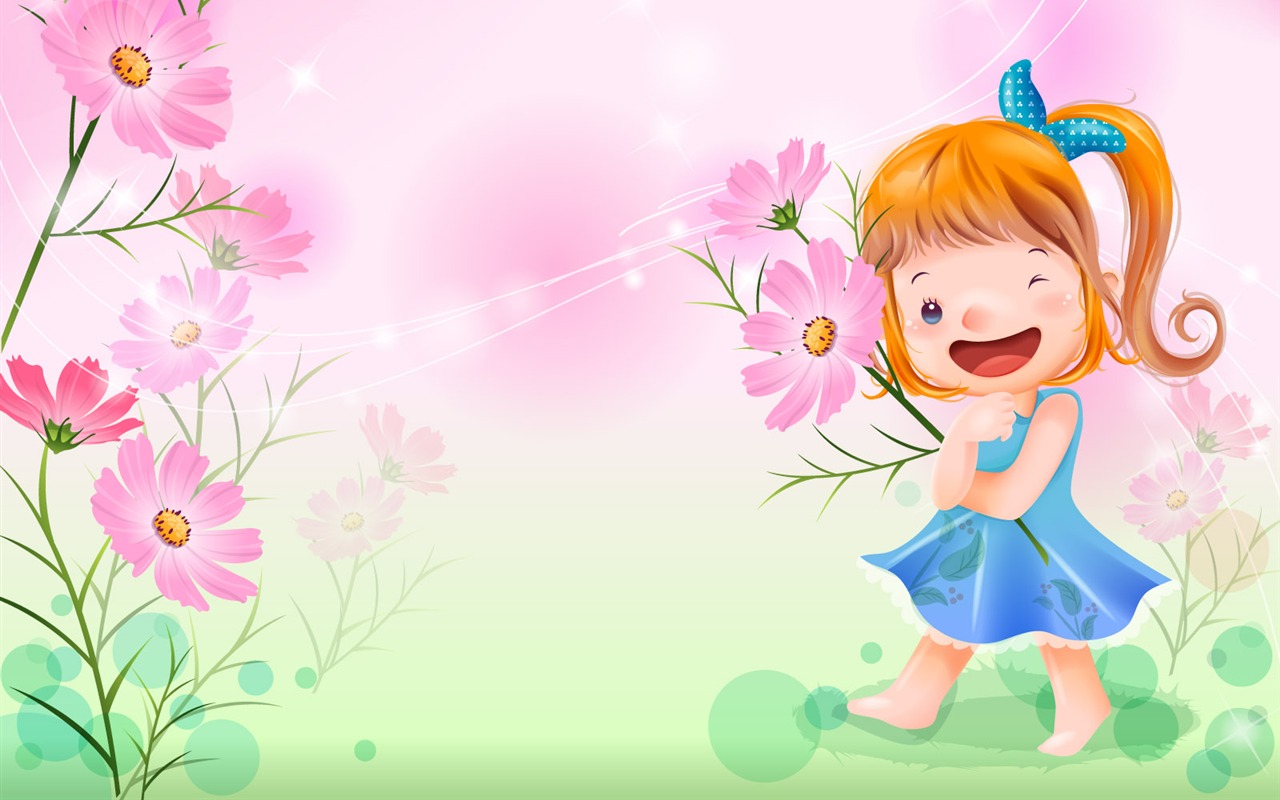 Vector happy childhood Wallpaper (1) #2 - 1280x800