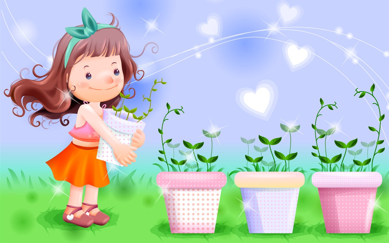 Vector happy childhood Wallpaper (1) #6 - 1280x800