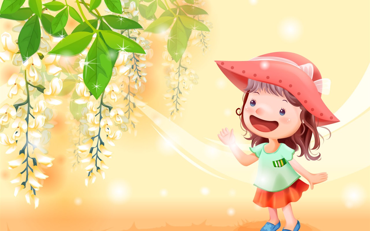 Vector happy childhood Wallpaper (1) #7 - 1280x800