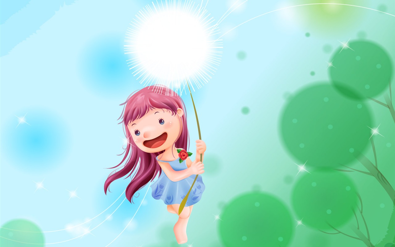 Vector happy childhood Wallpaper (1) #8 - 1280x800