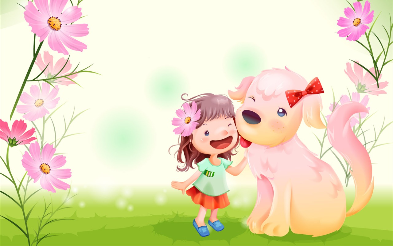 Vector happy childhood Wallpaper (1) #14 - 1280x800