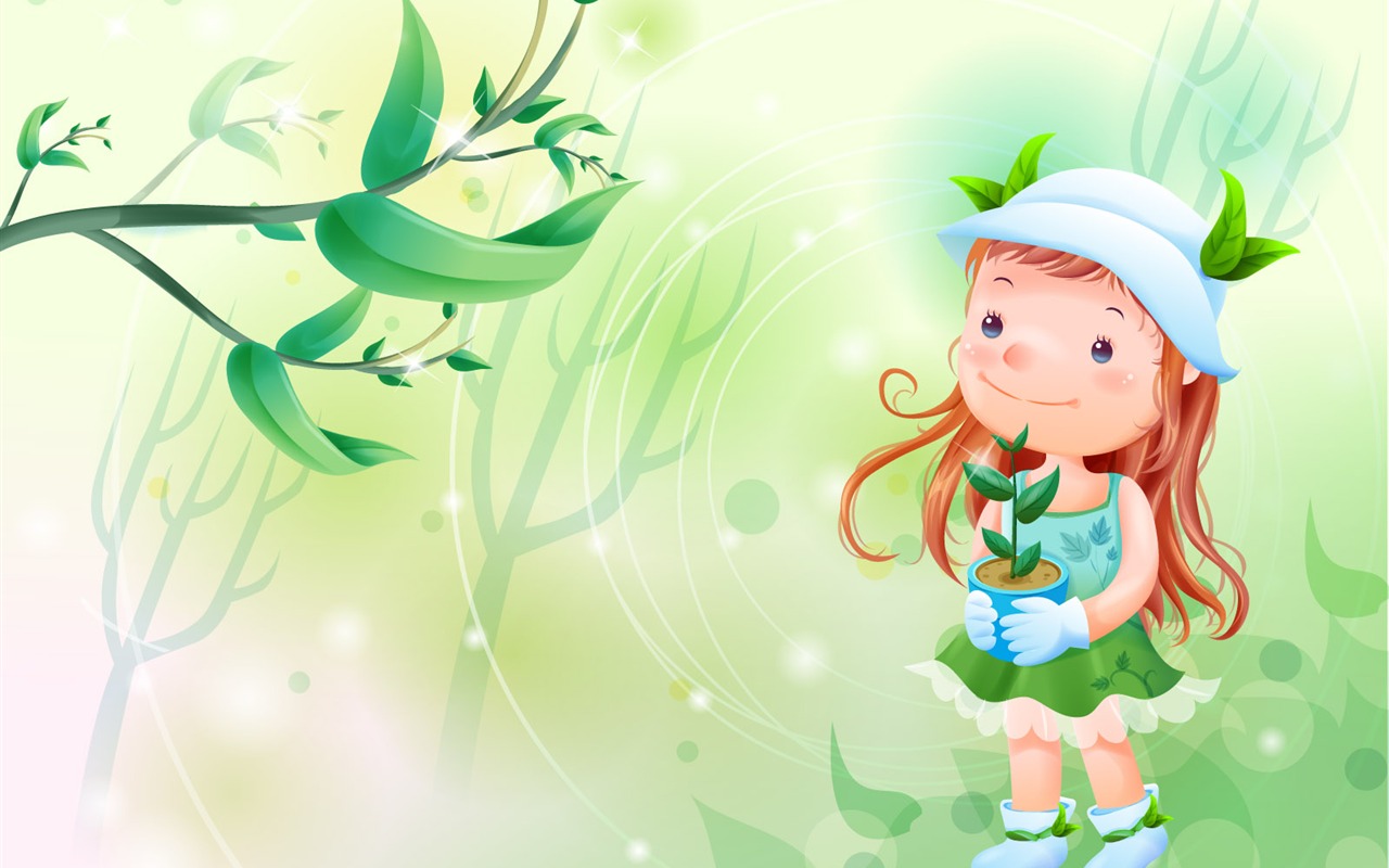 Vector happy childhood Wallpaper (1) #15 - 1280x800