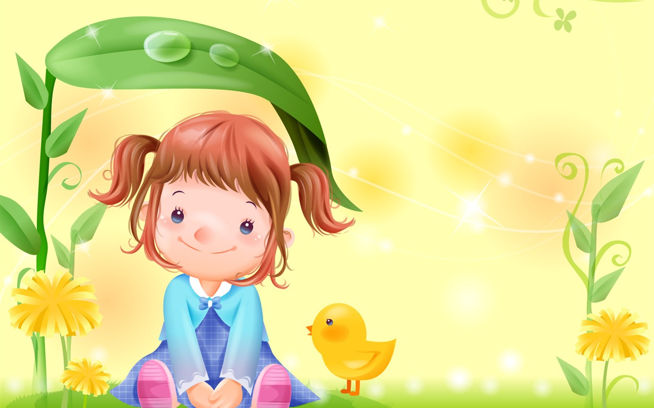 Vector happy childhood Wallpaper (1) #16 - 1280x800