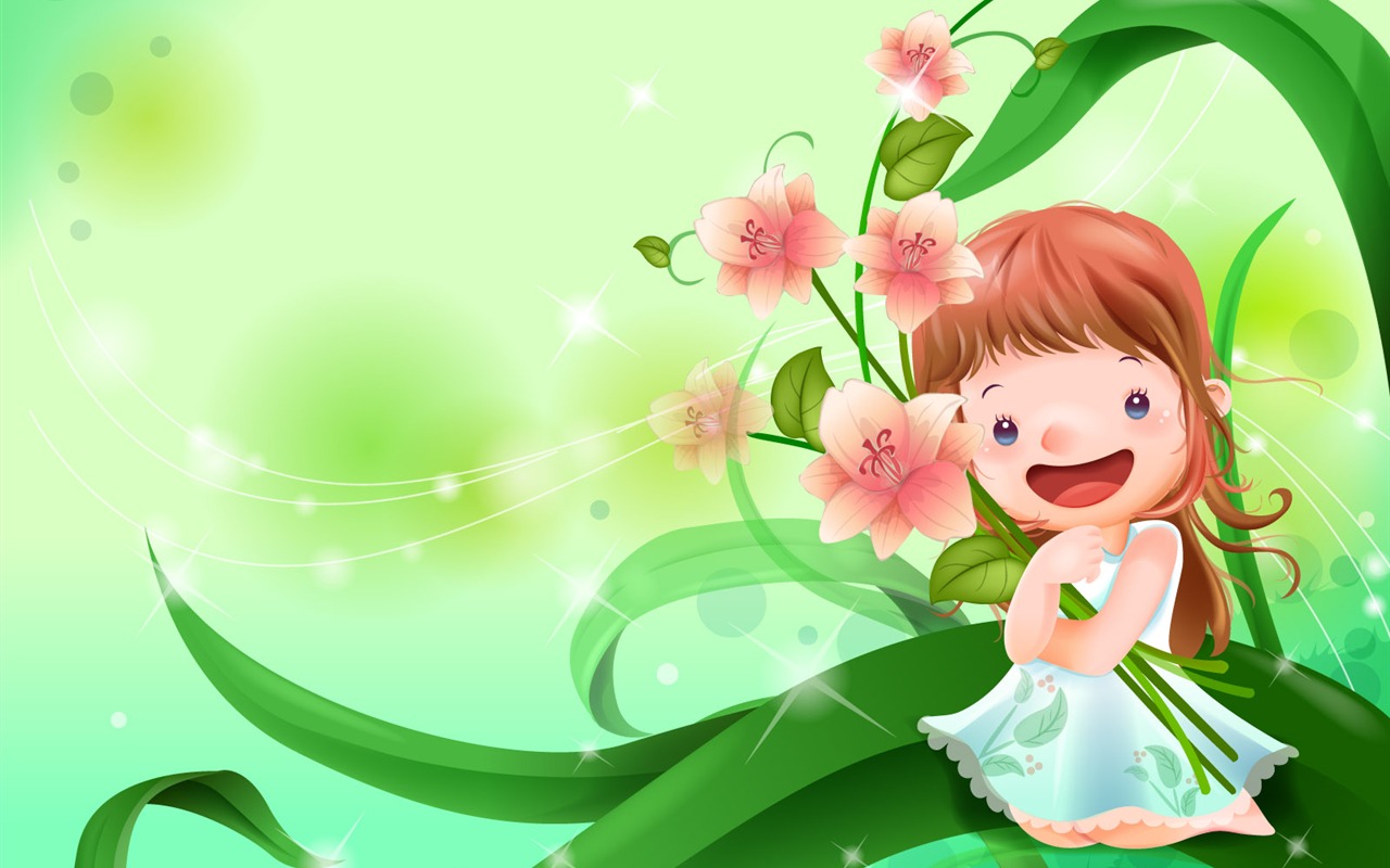 Vector happy childhood Wallpaper (1) #19 - 1280x800