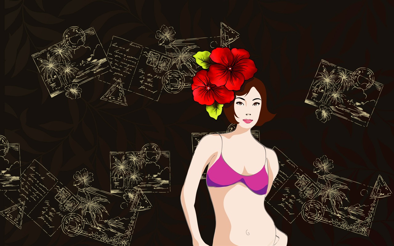 Vector woman wallpaper album (2) #10 - 1280x800