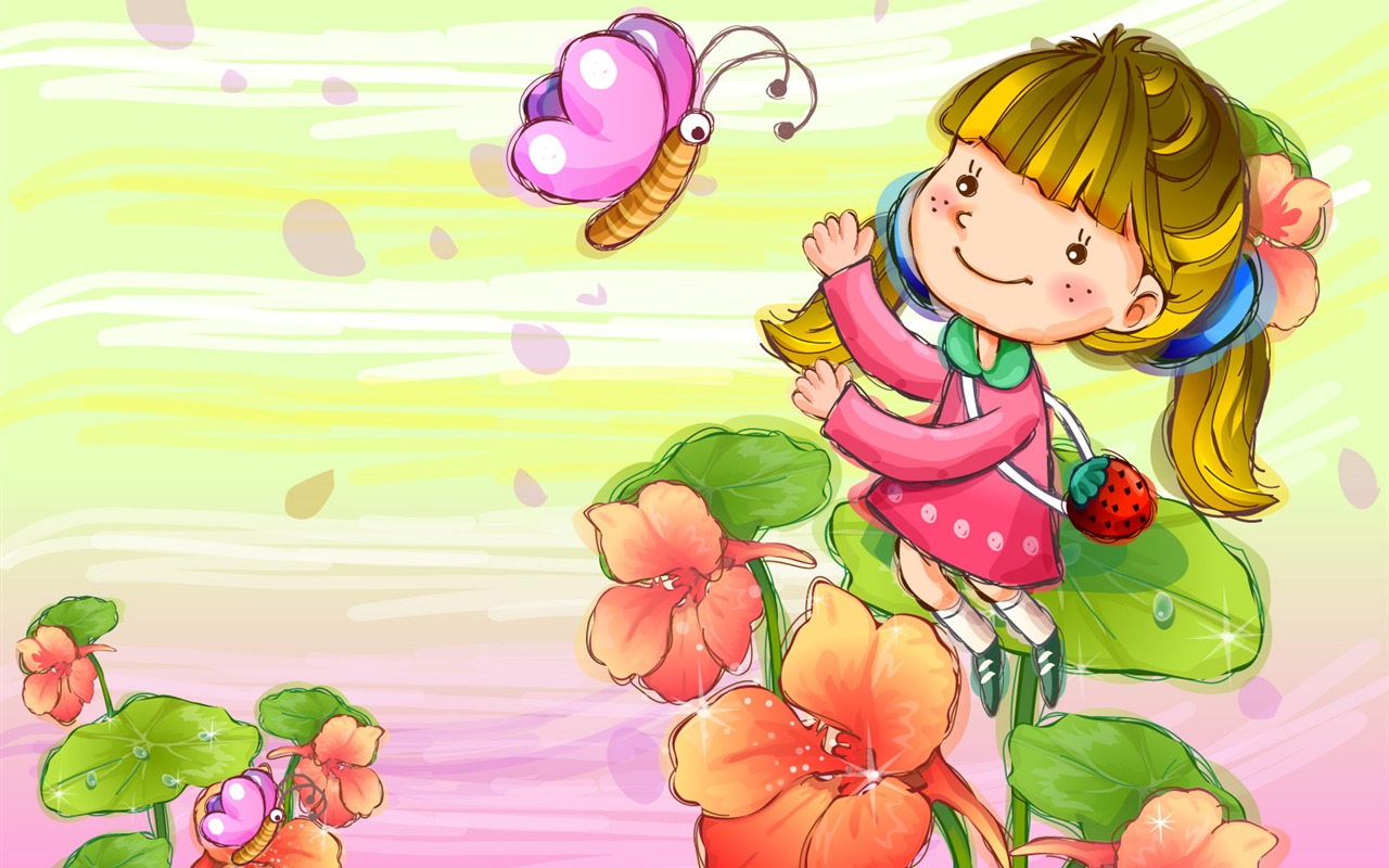 Vector children's Happy Wallpaper (1) #3 - 1280x800