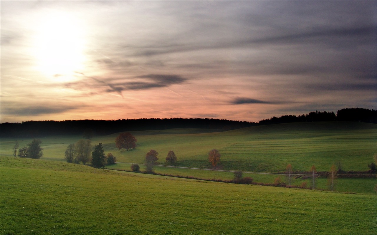 Glow du coucher du soleil HD Wallpaper exquise (1) #21 - 1280x800