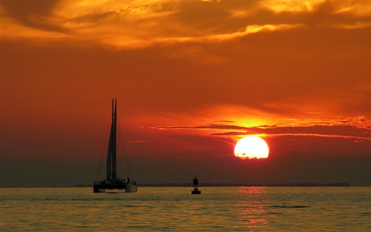 朝霞晚霞 高清精美壁紙(一) #29 - 1280x800
