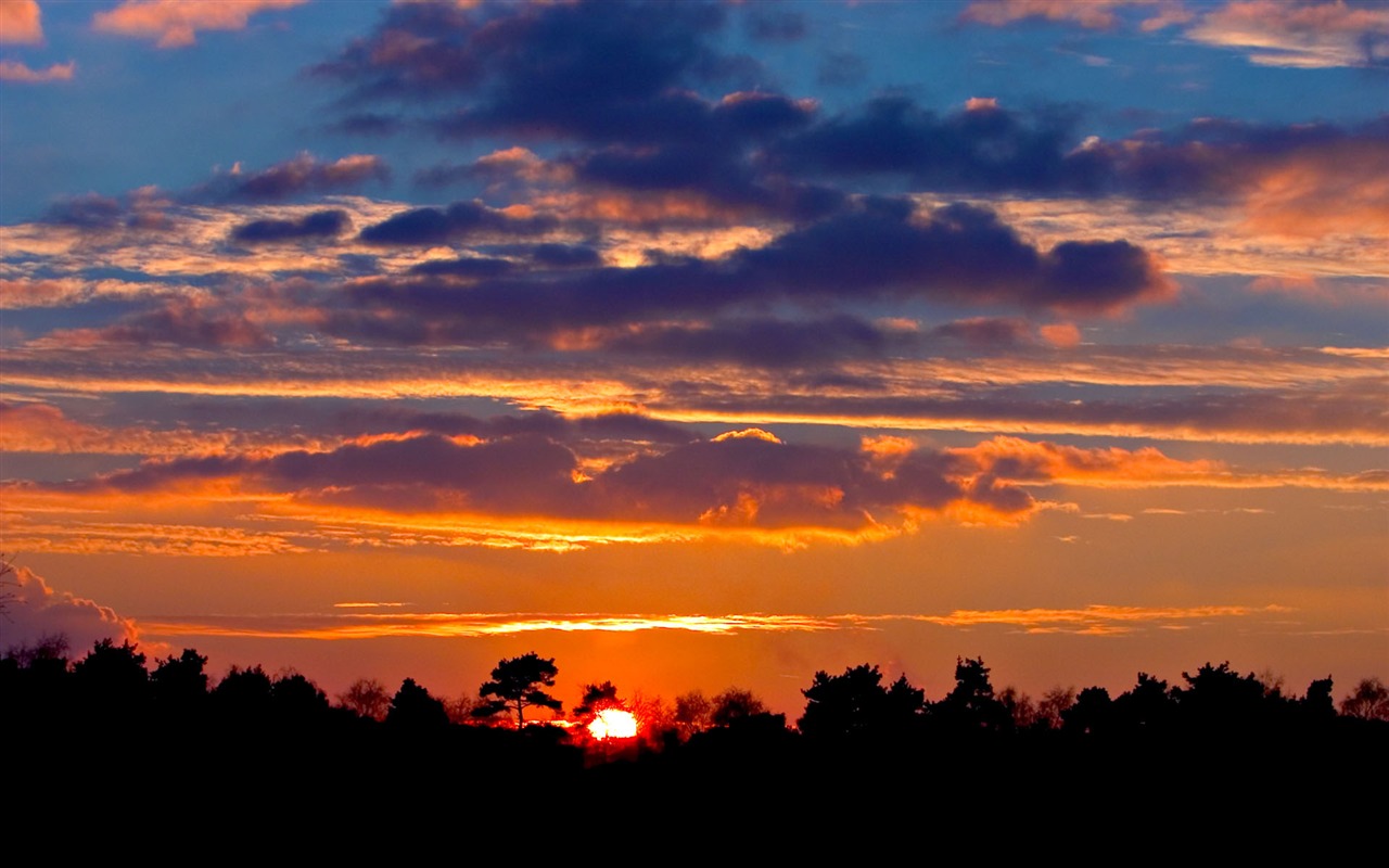 Glow du coucher du soleil HD Wallpaper exquise (1) #40 - 1280x800