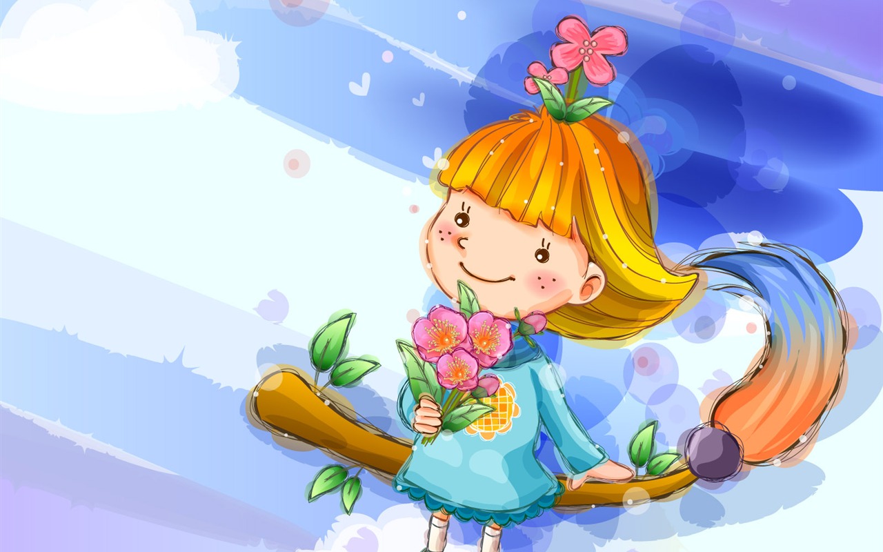 Vector children's Happy Wallpaper (2) #19 - 1280x800
