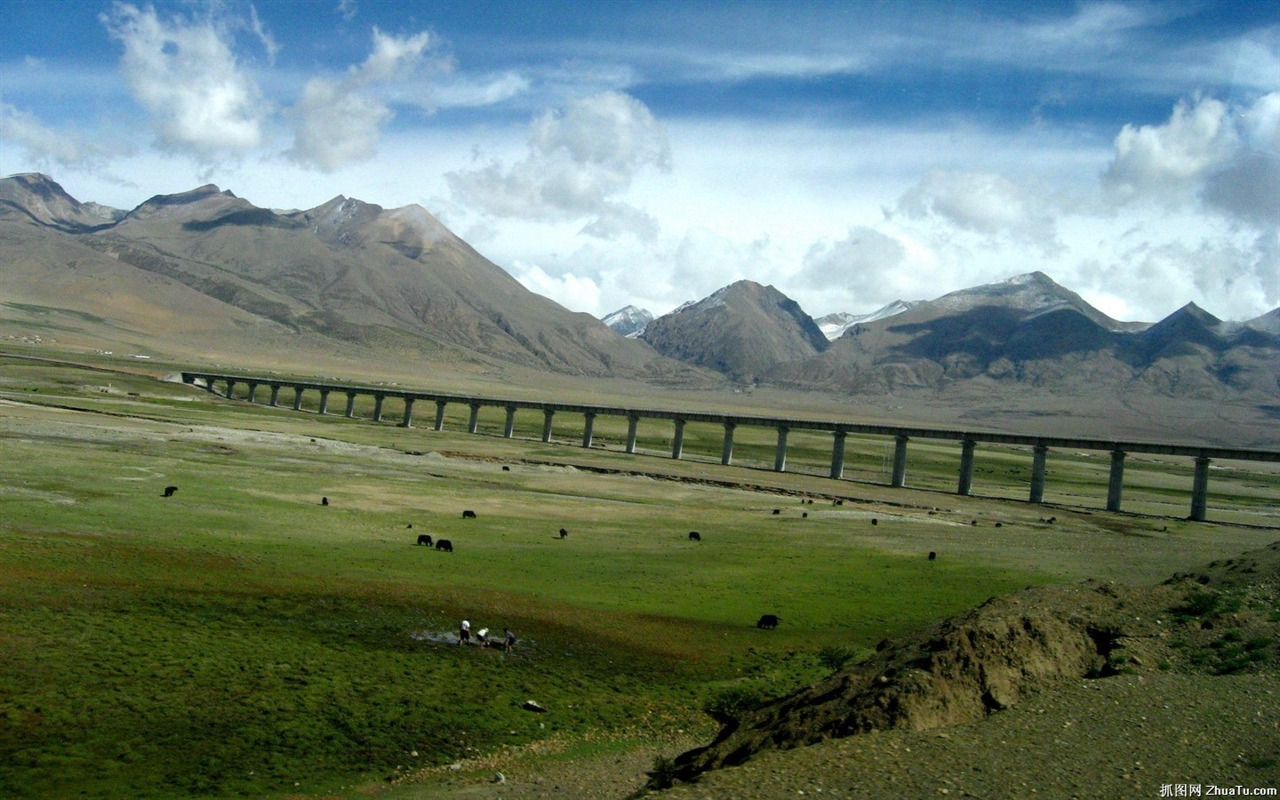 Tibet alba Krajina wallpaper #4 - 1280x800