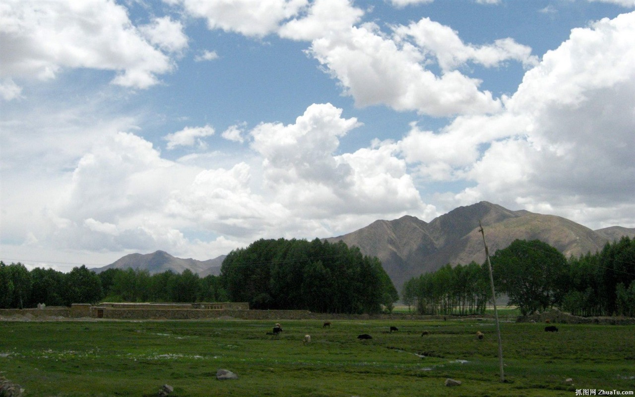 Tibet alba Krajina wallpaper #12 - 1280x800
