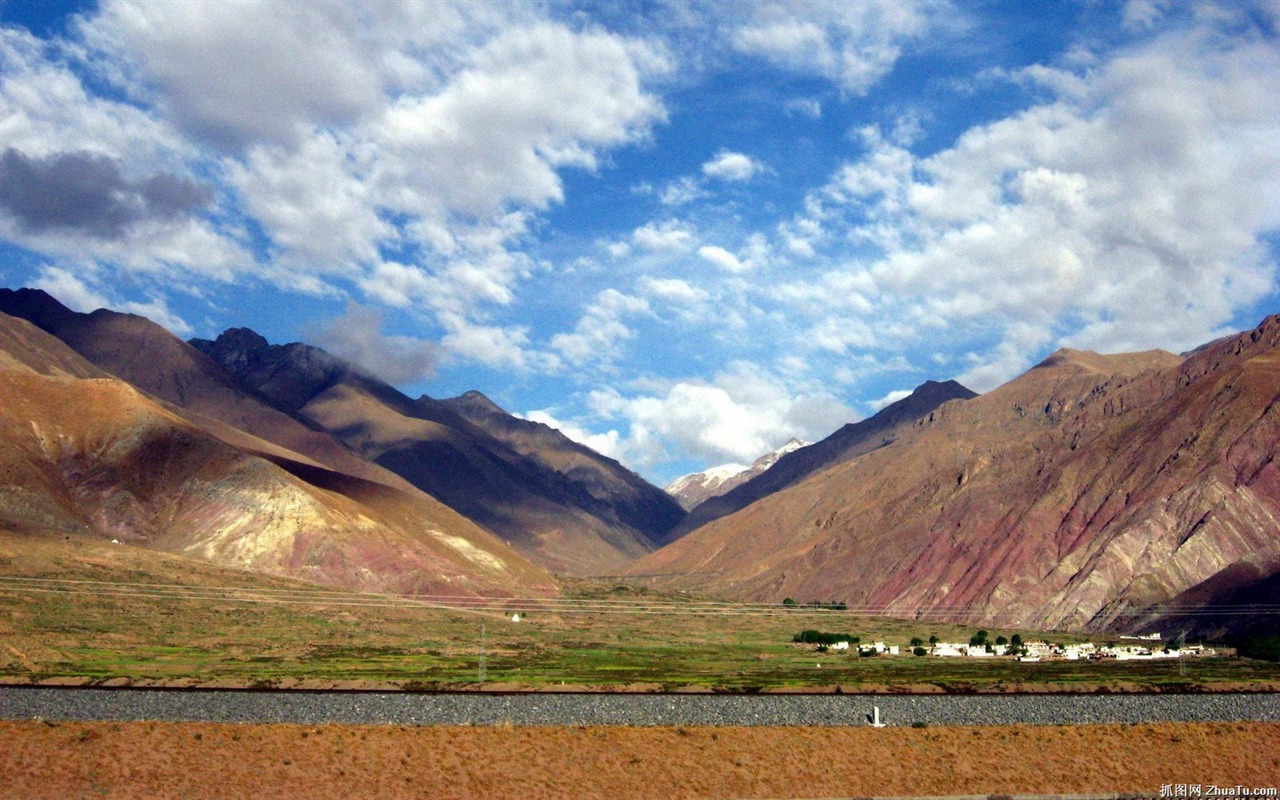 Tibet alba Krajina wallpaper #26 - 1280x800