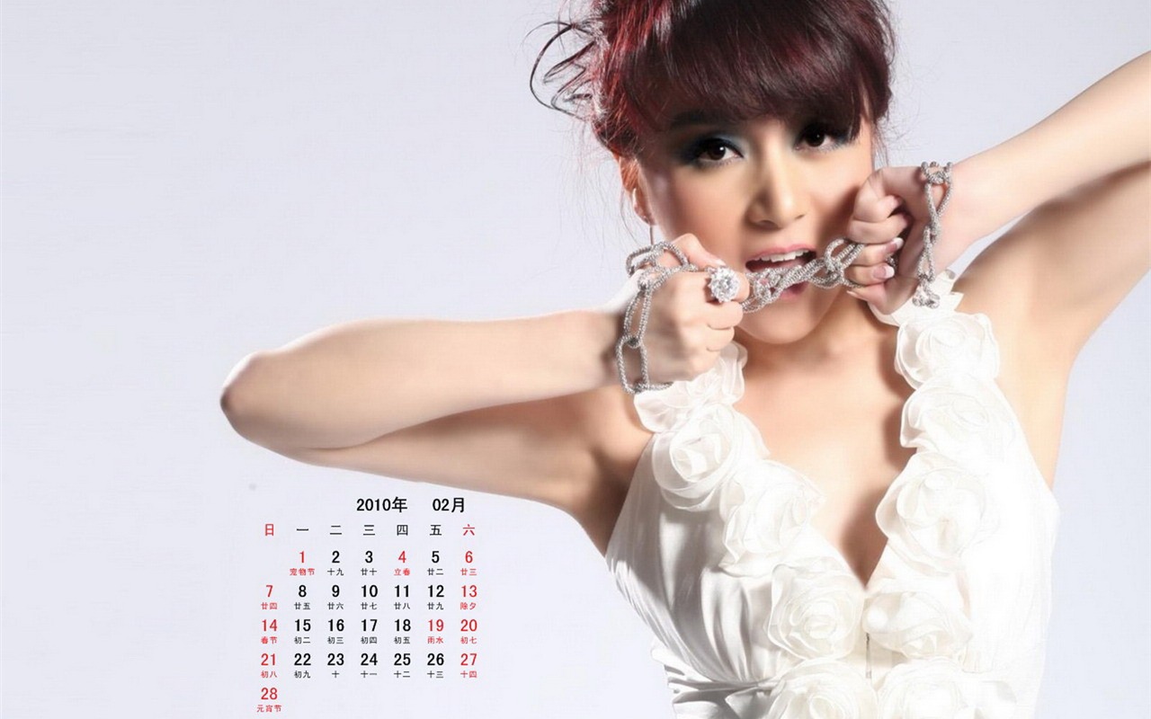 Star in February 2010 Calendar Wallpaper #10 - 1280x800