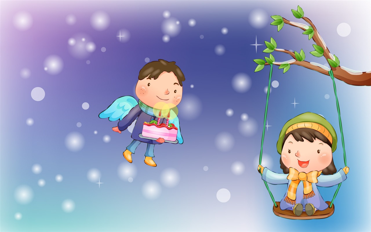 Vector children's Happy Wallpaper (3) #9 - 1280x800