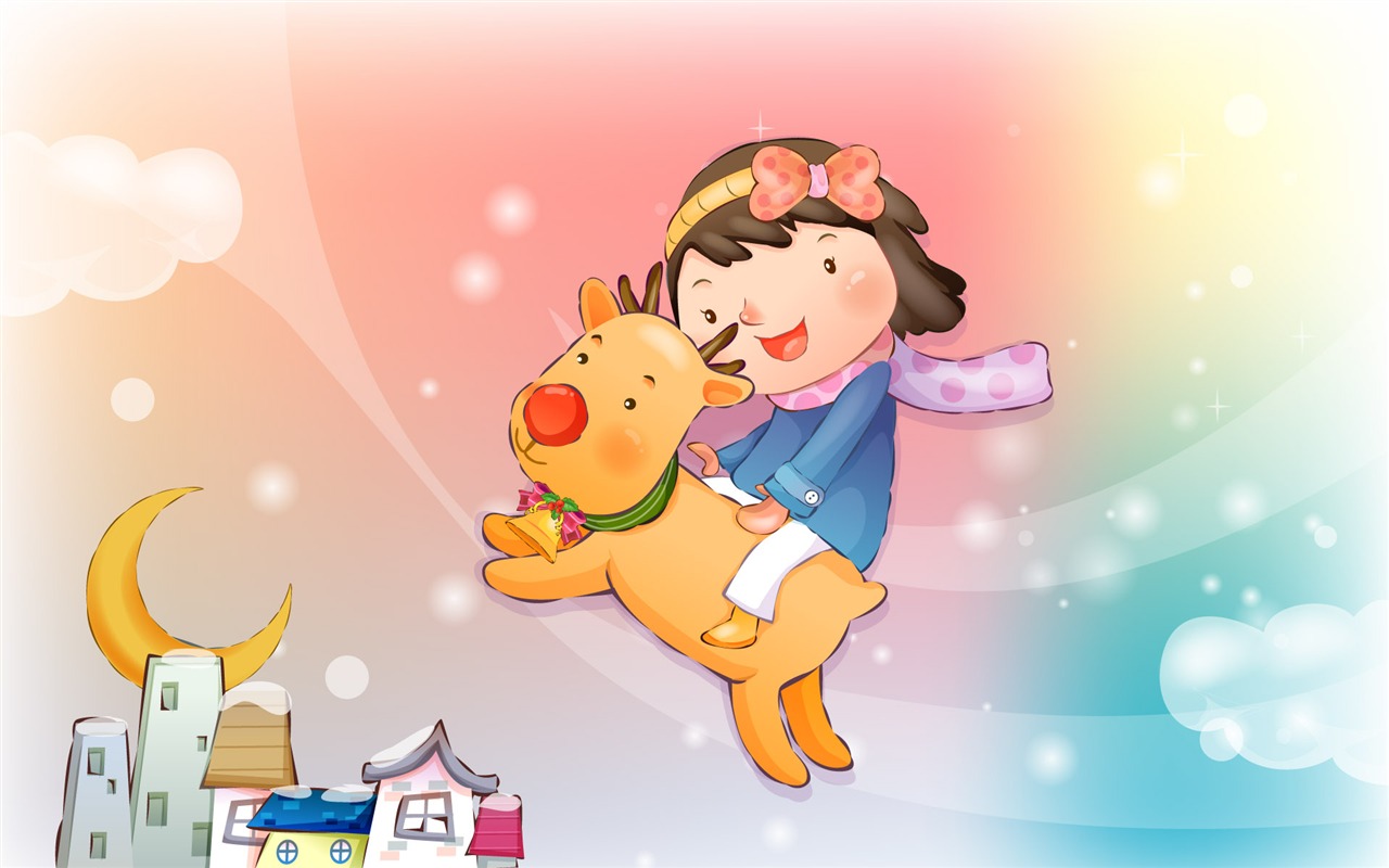 Vector children's Happy Wallpaper (3) #13 - 1280x800